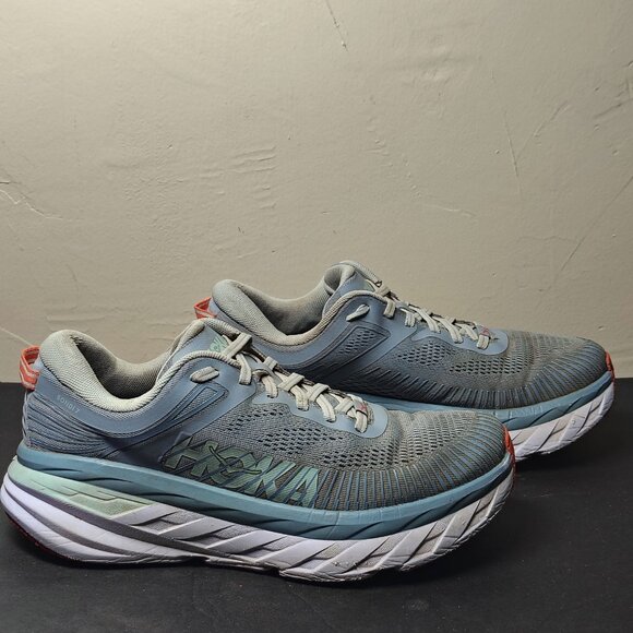 Hoka One One Shoes - Hoka One‎ Bondi 7 Womens Size 9.5 Blue Lightweight Breathable Running Shoes